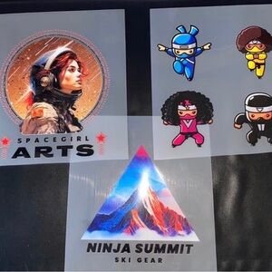 3 inch variety Decal Stickers Logos drawing custom Ninja Summit pyramid, Space